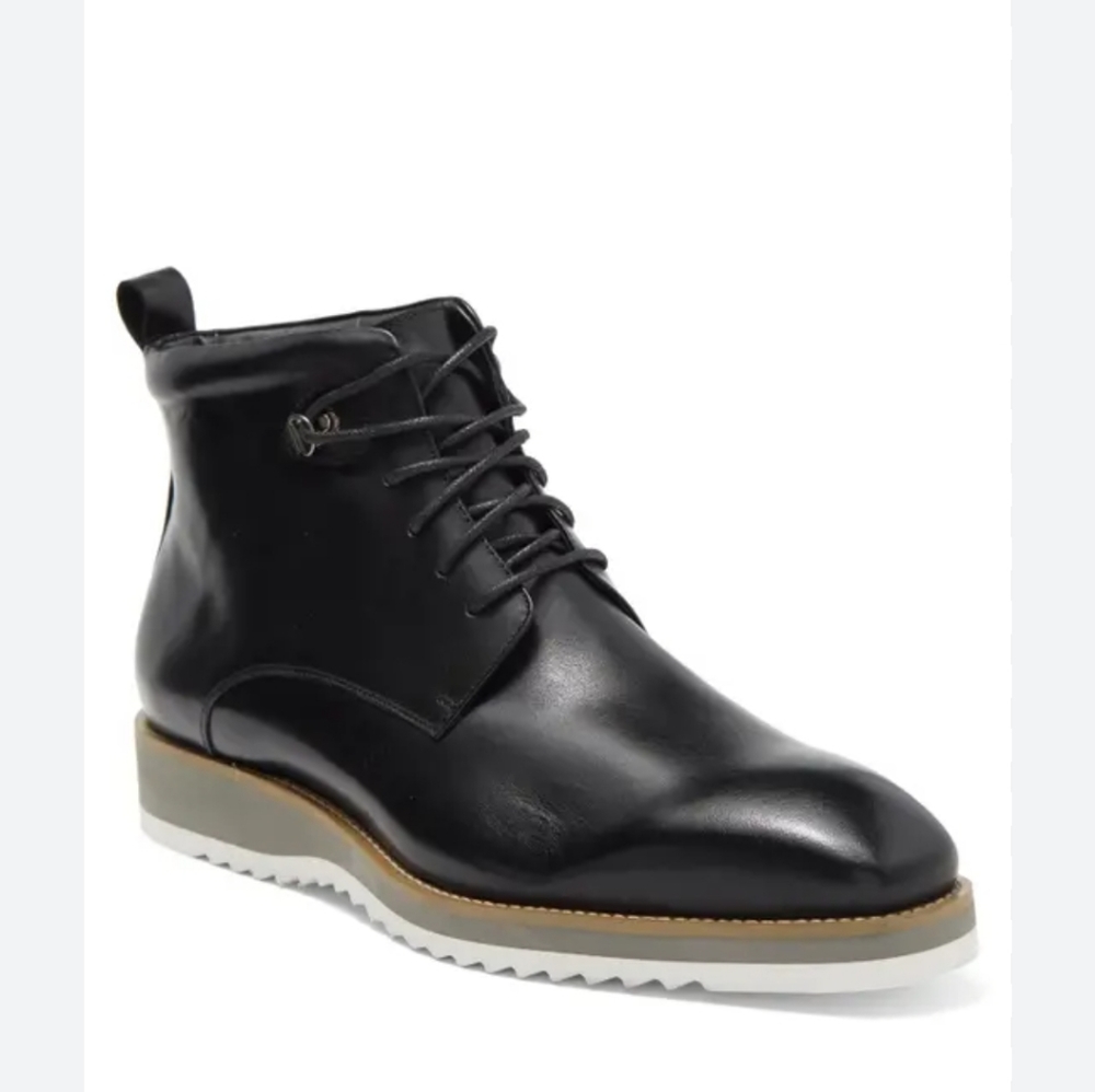Maison Forte Citadel Leather Black Boot Size 10